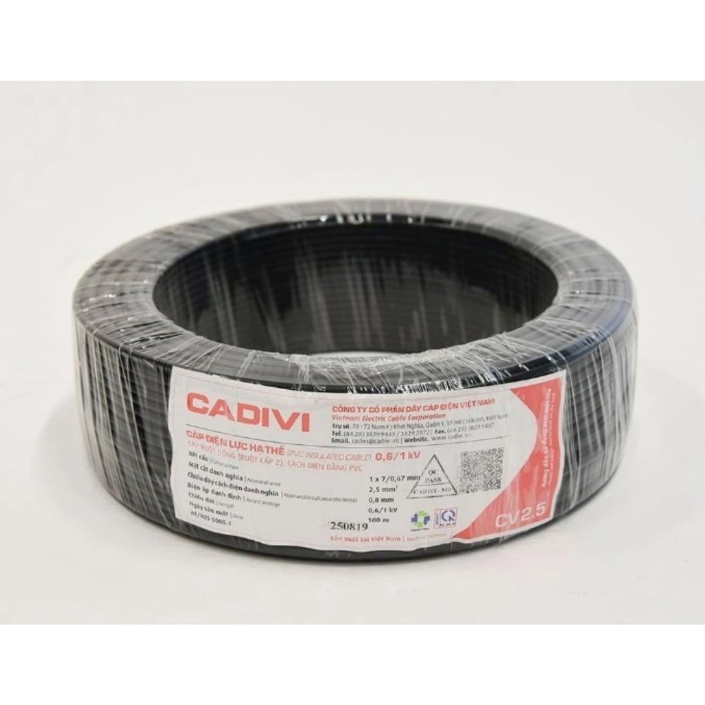 Dây cáp điện đơn CV-2.5 Cadivi