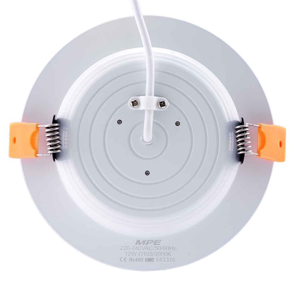 LED Downlight âm trần nhôm, viền trắng 9W ánh sáng trắng DLT-9T