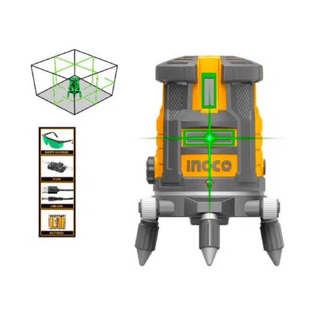 Máy đo mức cân bằng tia laser (tia xanh) ingco HLL305205