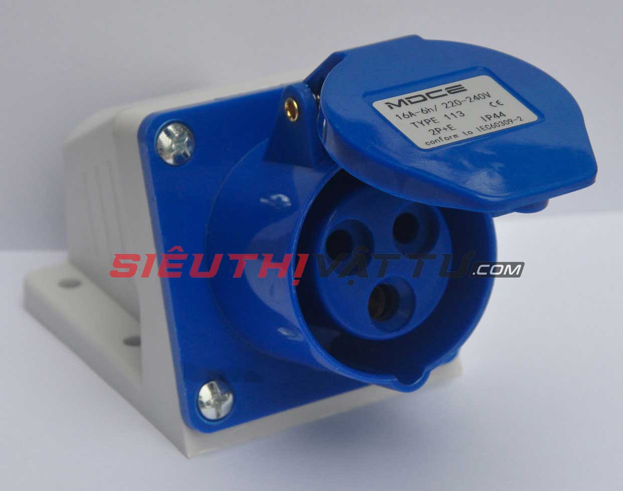 Ổ cắm công nghiệp 1 pha bắt trên tường