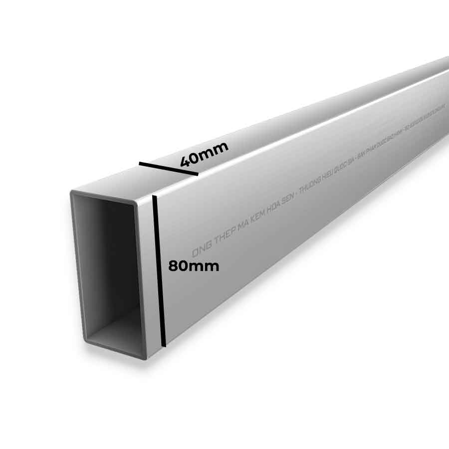Sắt hộp 40x80 mạ kẽm