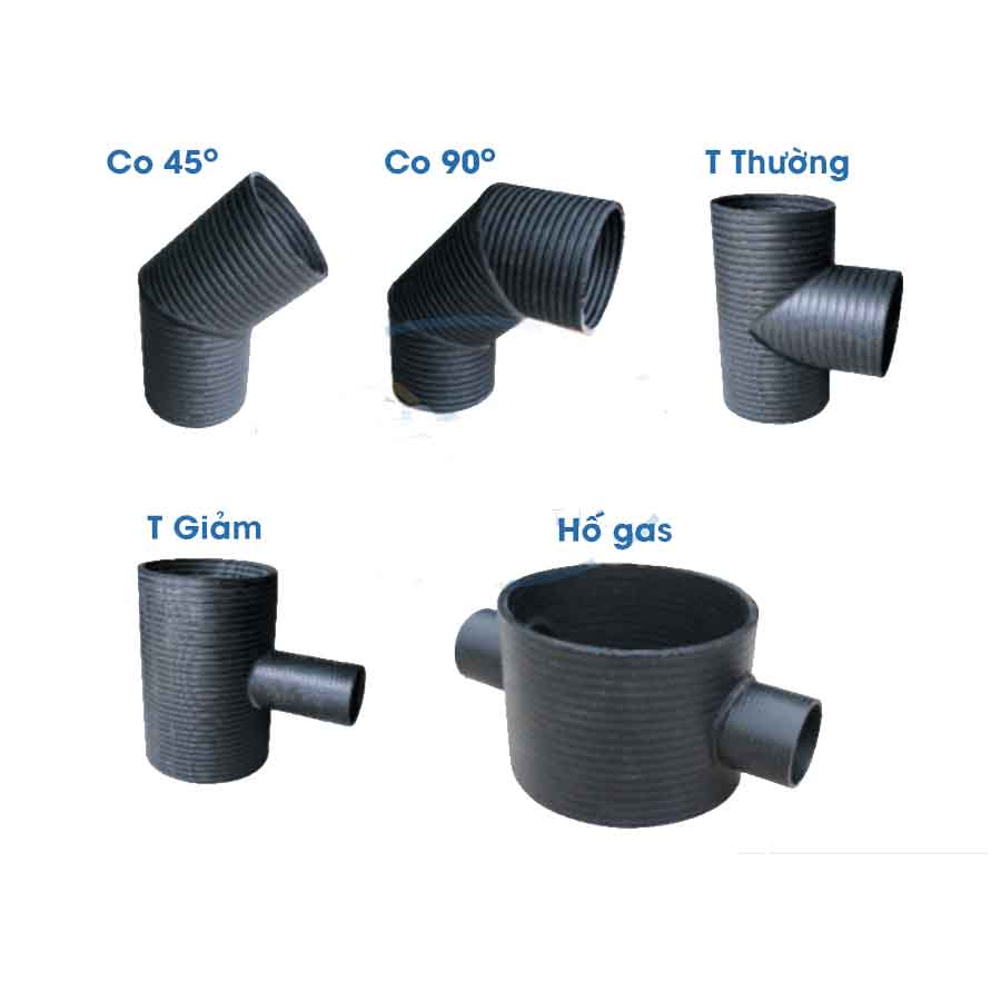 Phụ kiện ống nước nhựa HDPE 2 vách