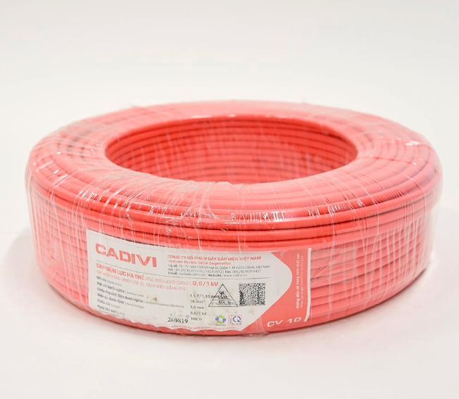 Dây điện Cadivi CV 10.0-0,6/1kV - Dây cáp điện 1 lõi Cadivi CV 10.0