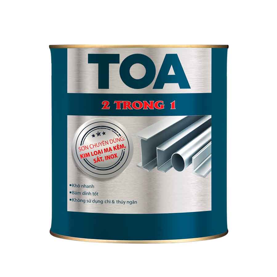 Sơn toa 2 trong 1 chuyên dùng kim loại mạ kẽm sắt, inox