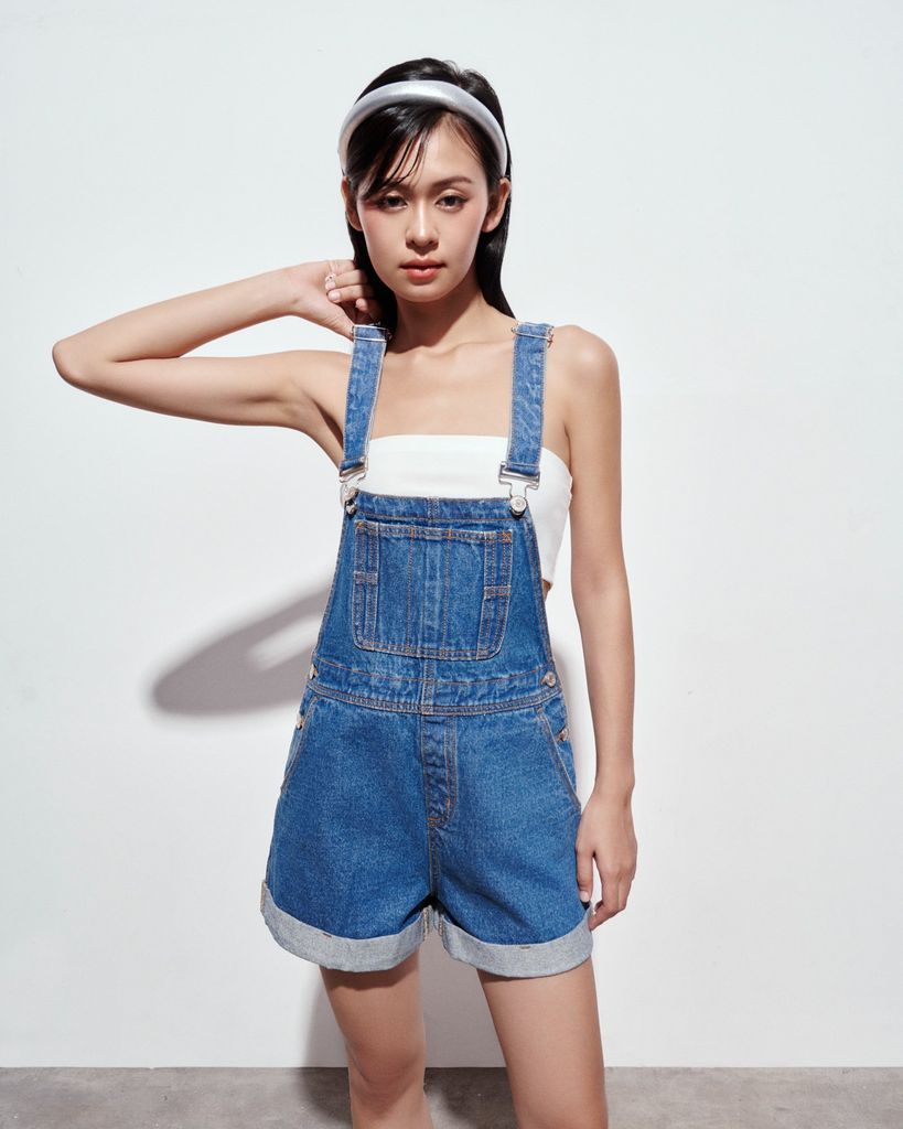  Quần Shorts Nữ DOTTIE Yếm - Xanh - Q0344 