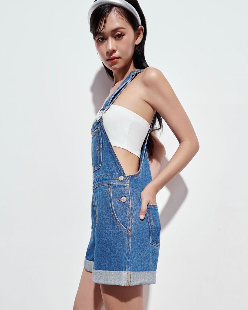  Quần Shorts Nữ DOTTIE Yếm - Xanh - Q0344 