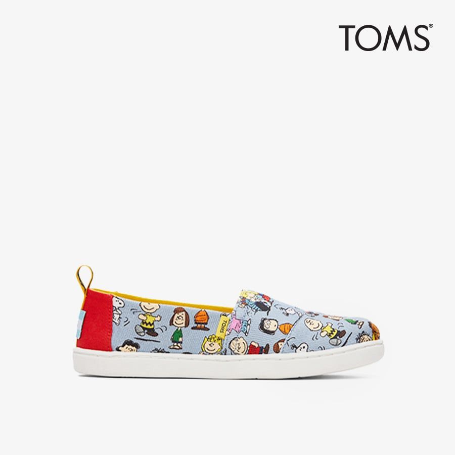  Giày Lười Trẻ Em Unisex TOMS Alpargata x Peanuts Classic - Snoopy/Charlie Brown 