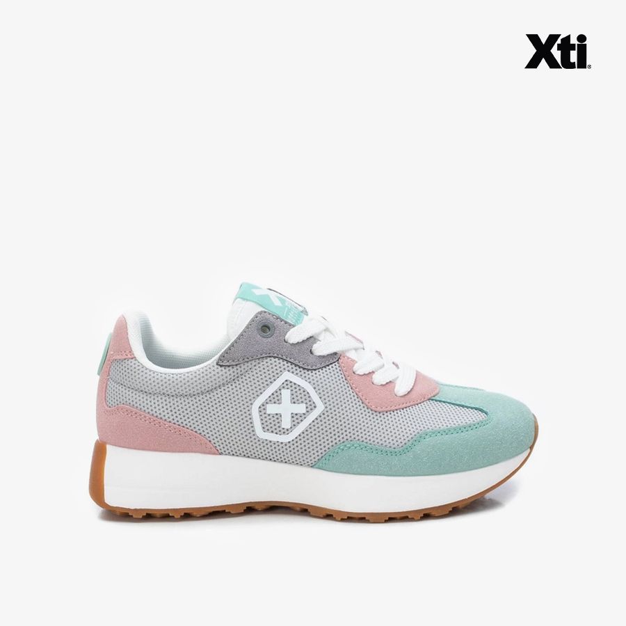  Giày Sneakers Nữ XTI Grey Textile Combined Ladies Shoes 