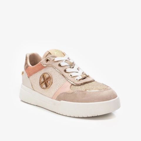  Giày Sneakers Nữ XTI Beige Pu Combined Ladies Shoes 