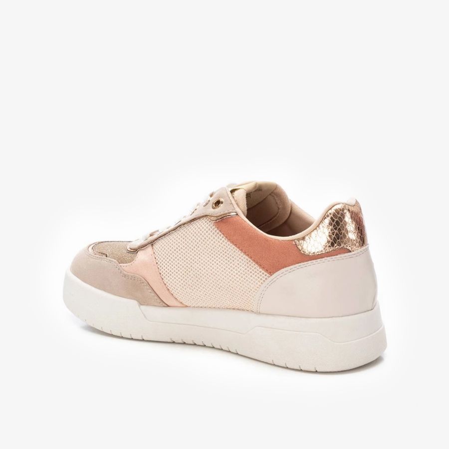  Giày Sneakers Nữ XTI Beige Pu Combined Ladies Shoes 