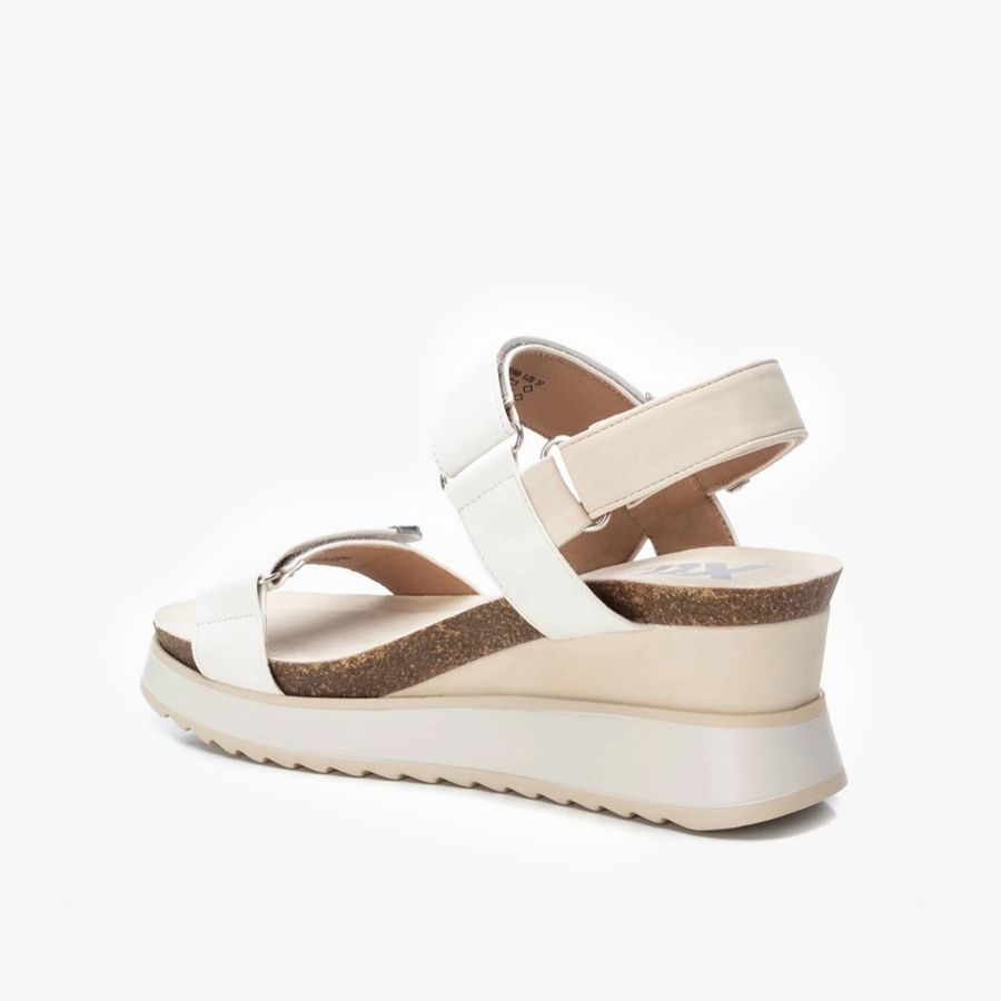  Giày Đế Xuồng Nữ XTI White Pu Ladies Sandals 