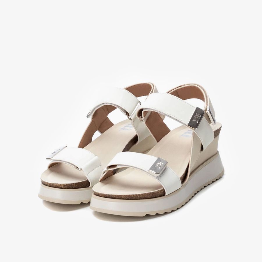  Giày Đế Xuồng Nữ XTI White Pu Ladies Sandals 