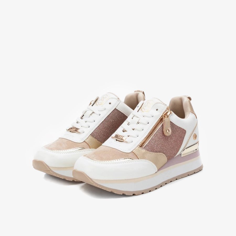  Giày Sneakers Nữ XTI Nude Pu Combined Ladies Shoes 