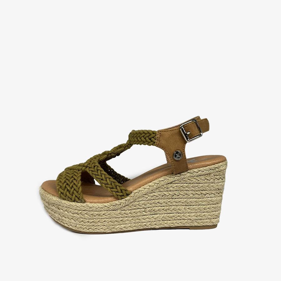  Giày Đế Xuồng Nữ XTI Camel Textile Ladies Sandals 