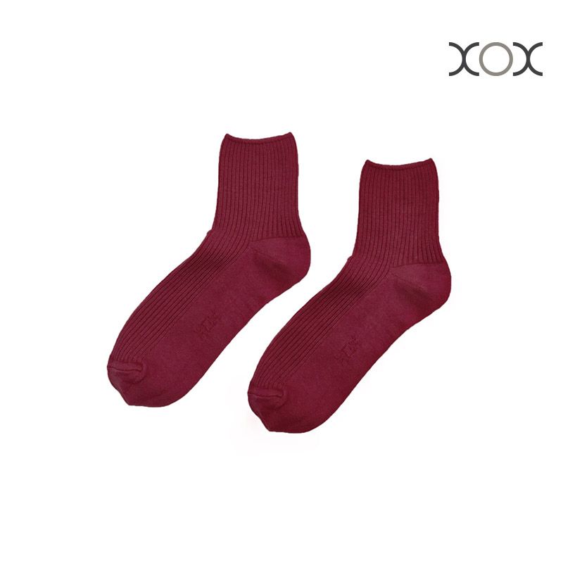 Vớ Unisex XOX Vớ Màu Đỏ Bordeaux 