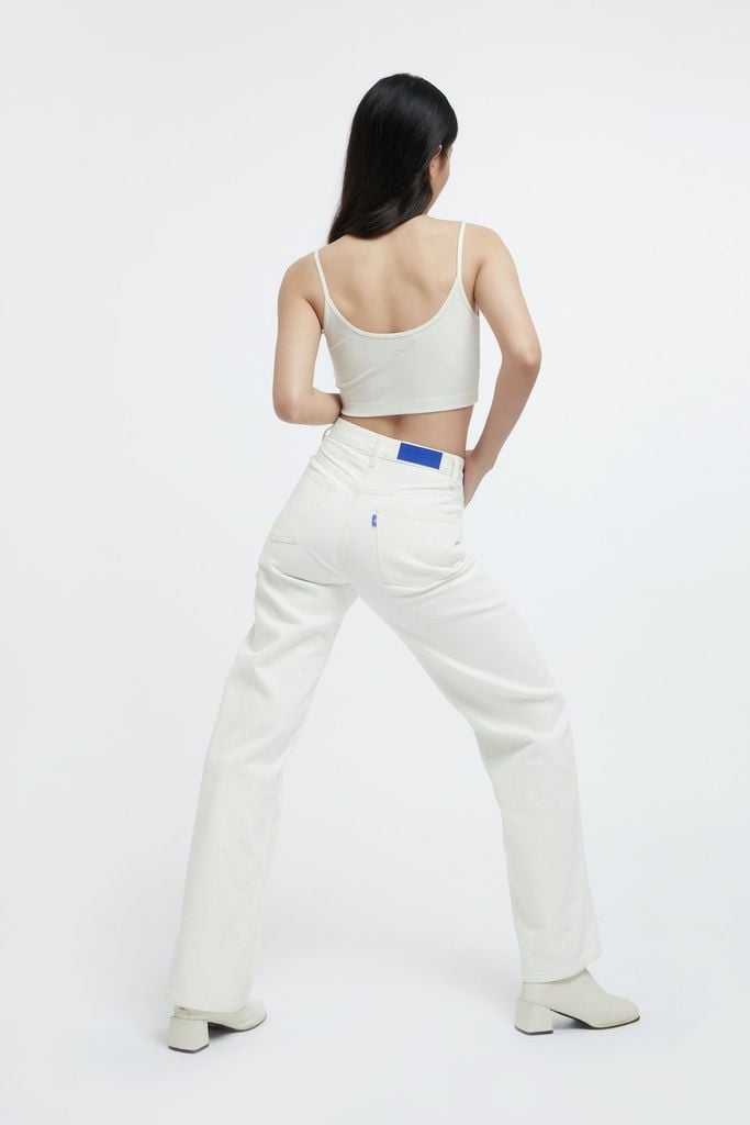  Quần Dài Nữ TheBlueTshirt The Original Grandpa Jeans - White Vintage 