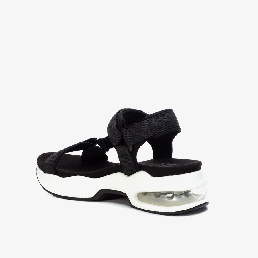  Giày Sandals Nữ XTI Black Textile Ladies 