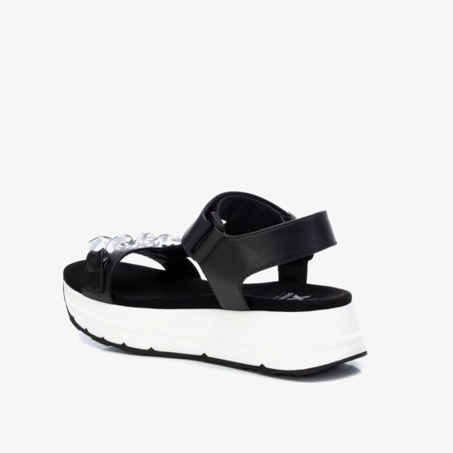  Giày Sandals Nữ XTI Black Pu Ladies 