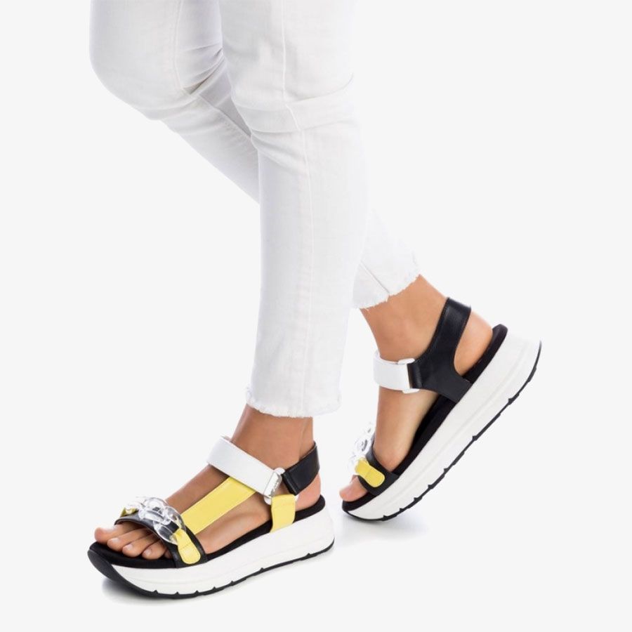  Giày Sandals Nữ Yellow Pu Ladies 
