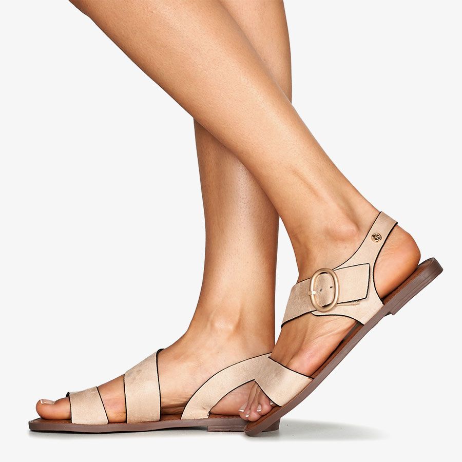  Giày Sandals Nữ XTI Beige Microfiber Ladies 
