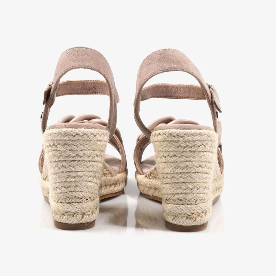  Giày Đế Xuồng Nữ XTI Taupe Microfiber Ladies Sandals 