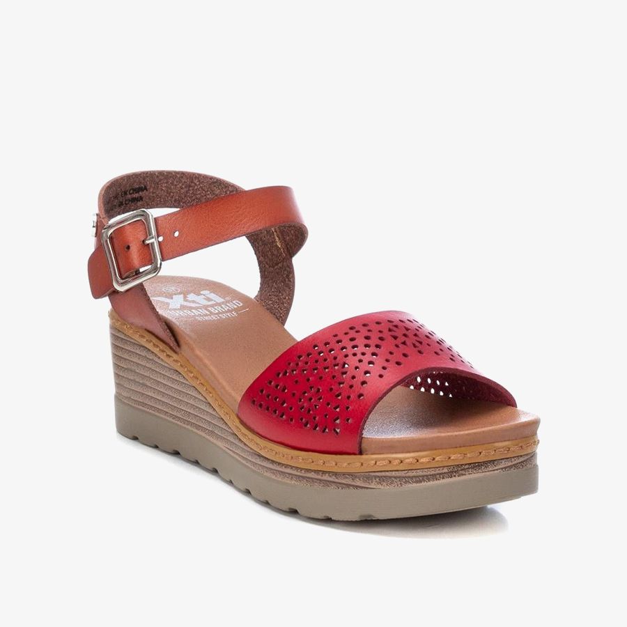  Giày Đế Xuồng Nữ XTI Red Pu Ladies Sandals 