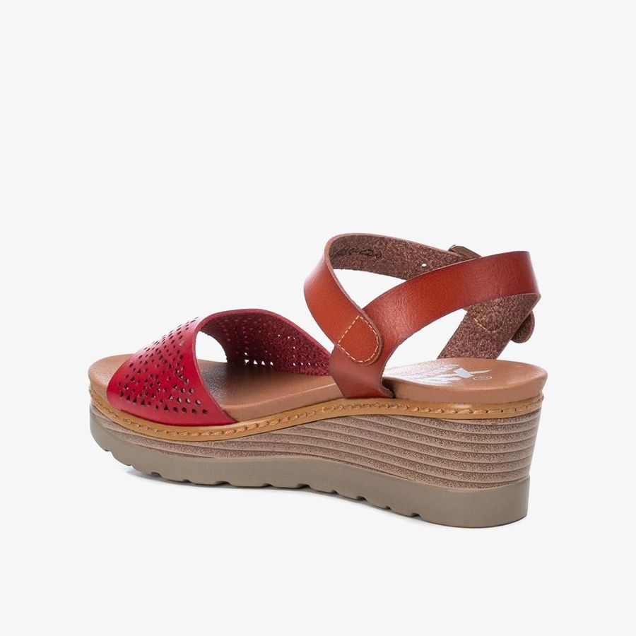  Giày Đế Xuồng Nữ XTI Red Pu Ladies Sandals 