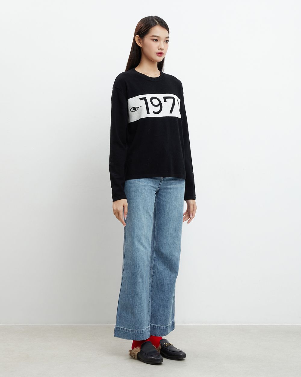  Sweater Nữ TheBlueTshirt 1970 Knit Sweater - Black Eye 