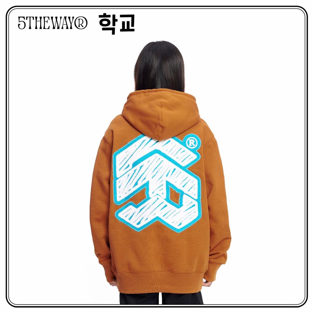  Áo Hoodie Unisex 5THEWAY® /sketch/ Embroider Traditional Fit Hoodie 