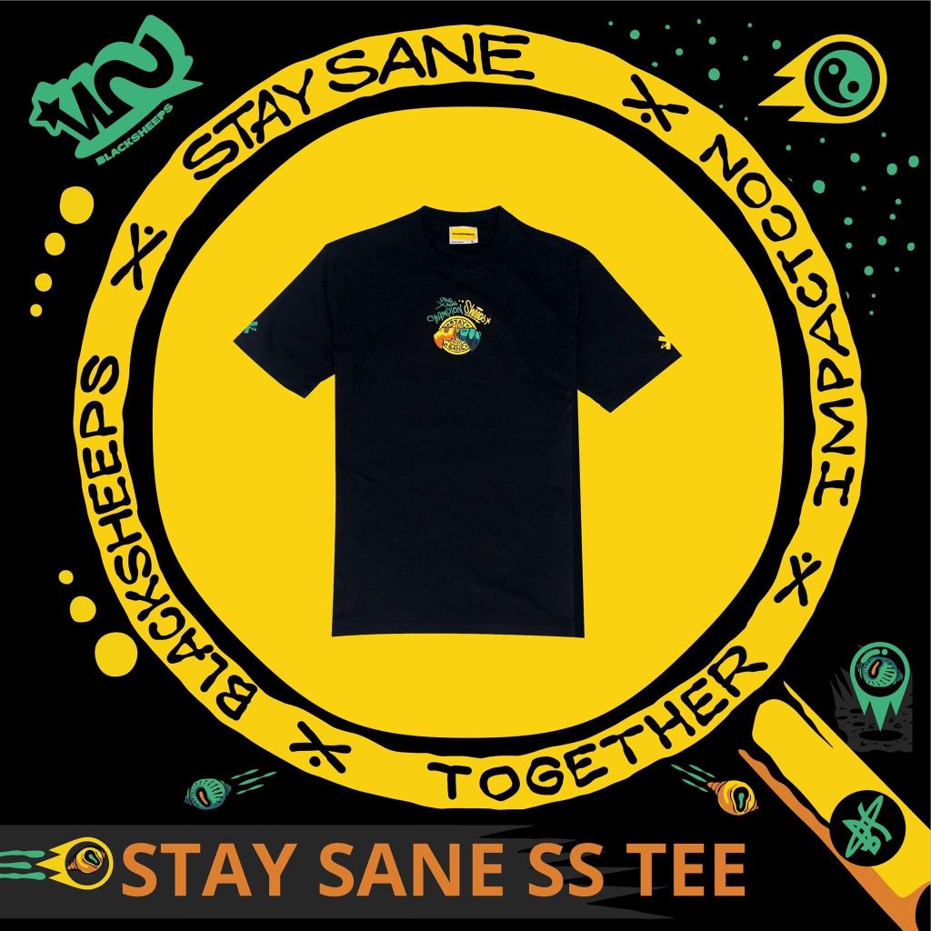  Áo Thun Unisex BLACKSHEEPS Stay Sane Ss Tee 