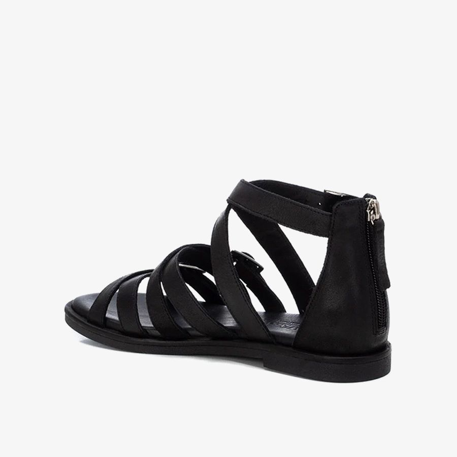  Giày Sandals Nữ CARMELA Black Leather Ladies Sandals 