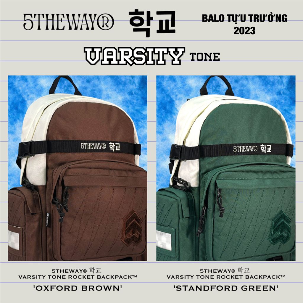  Balo Unisex 5THEWAY® 학교 VARSITY TONE ROCKET BACKPACK™ 