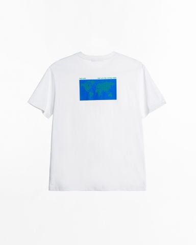  Áo Thun Nữ TheBlueTshirt Trắng Graphic Earth T-Shirt 