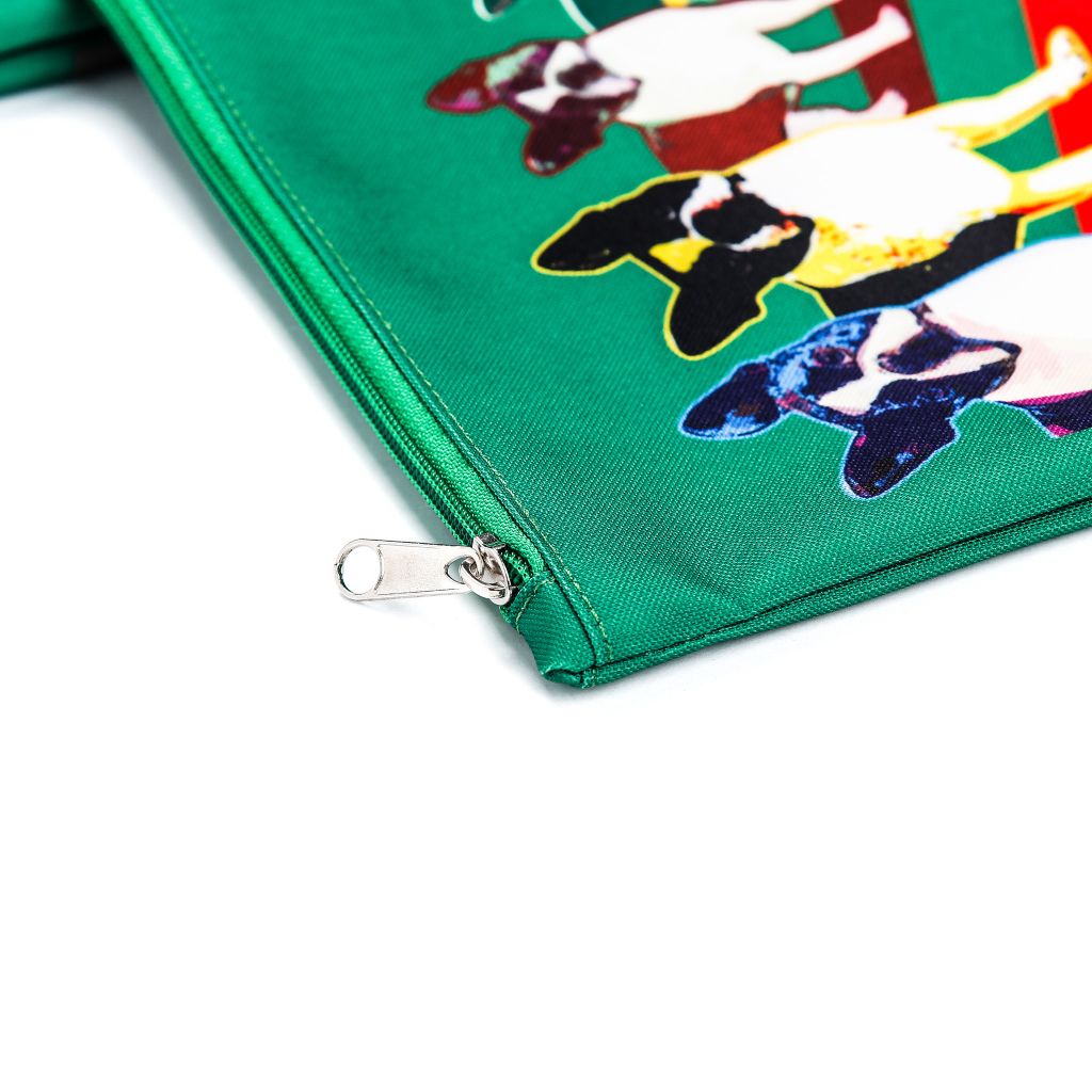  Túi XOX Zip Pockets 4 Pull Dogs Green 