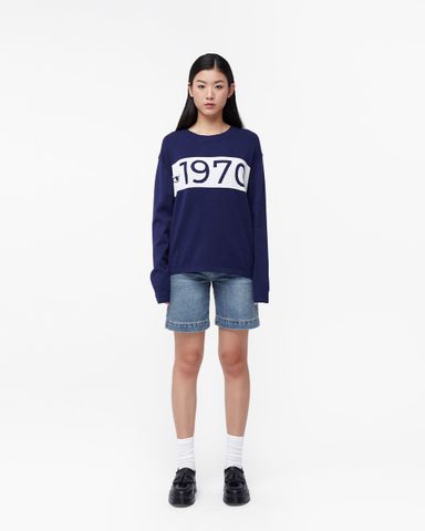  Sweater Nữ TheBlueTshirt 1970 Knit Sweater - Navy Eye 