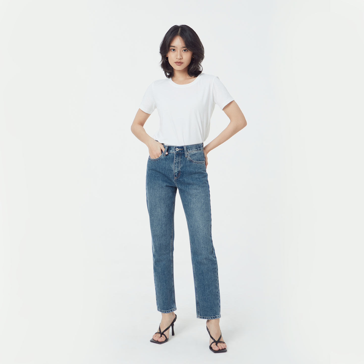  Quần Dài Nữ TheBlueTshirt On Way Jeans - Indigo Daze Wash 