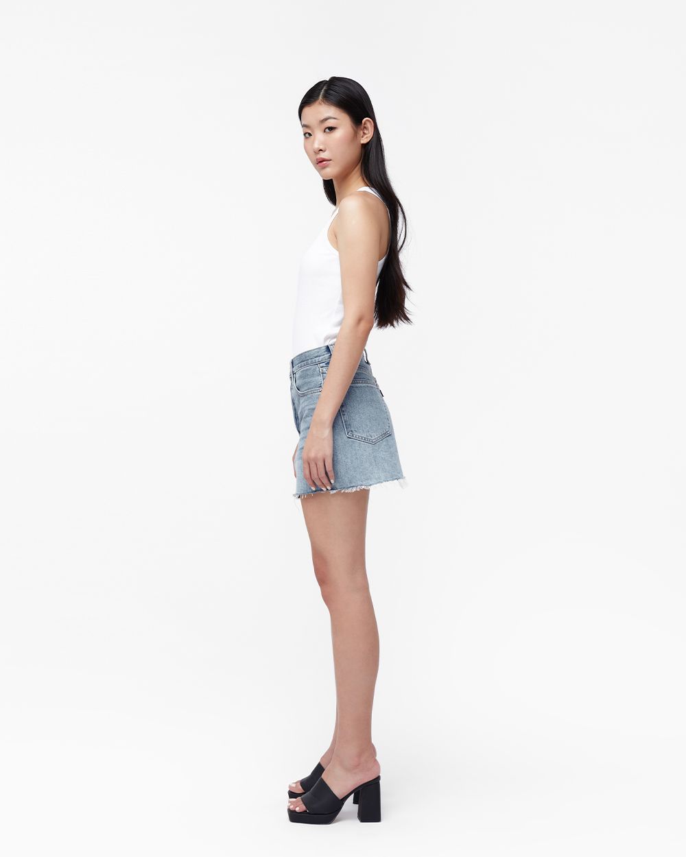  Chân Váy Nữ TheBlueTshirt Y2K Mini Skirt - Light Blue 