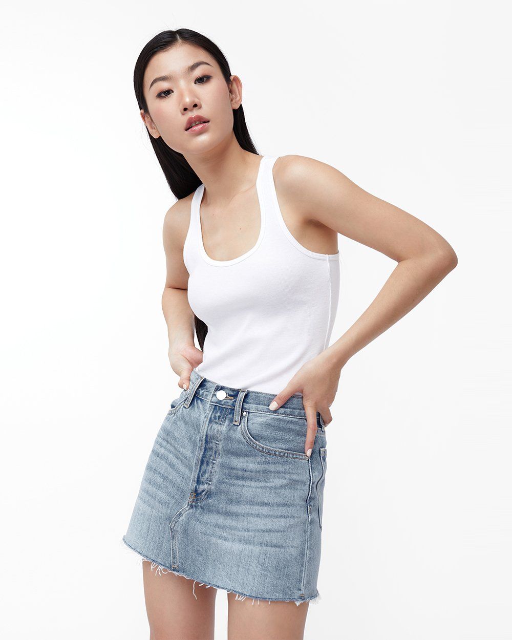  Chân Váy Nữ TheBlueTshirt Y2K Mini Skirt - Light Blue 