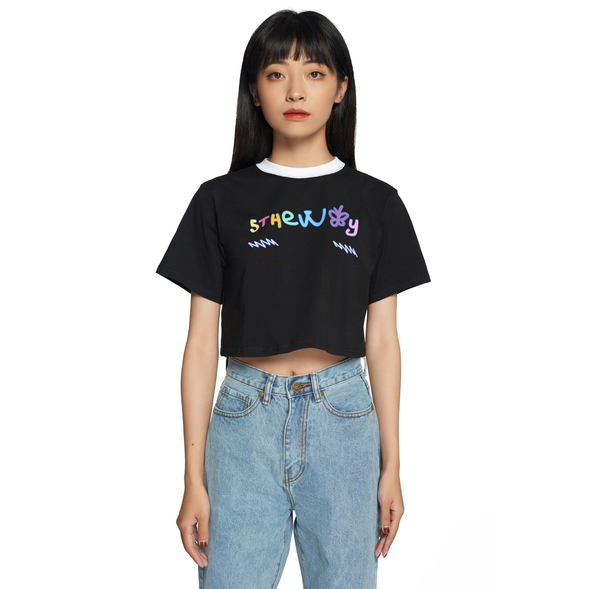  Áo CropTop Nữ 5THEWAY® /teddy bear/ CROP TEE™ 