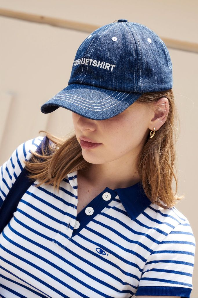  Đầm Nữ TheBlueTshirt Polo Shirt Dress - Signature Blue Stripe 