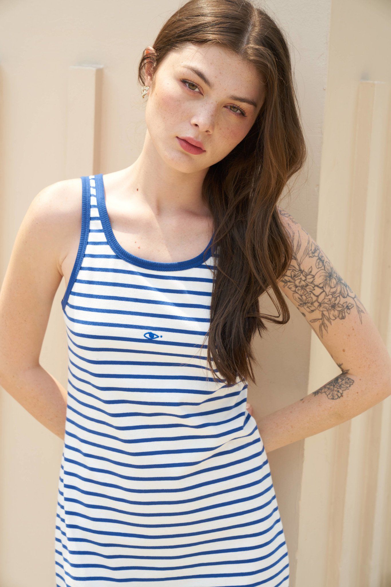  Đầm Nữ TheBlueTshirt True Bodycon Dress - Signature Blue Stripe 