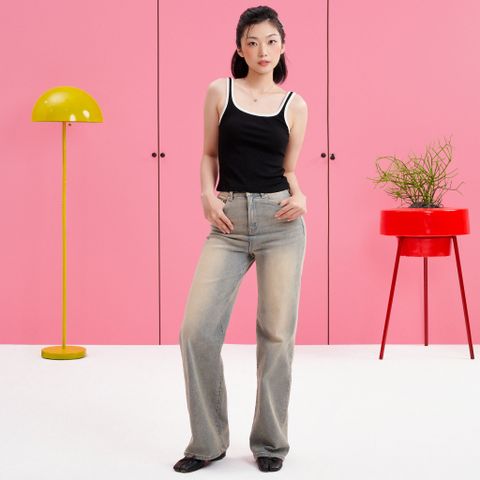  Áo Tank Top Nữ DOTTIE Viền Trắng - Đen - T0817 