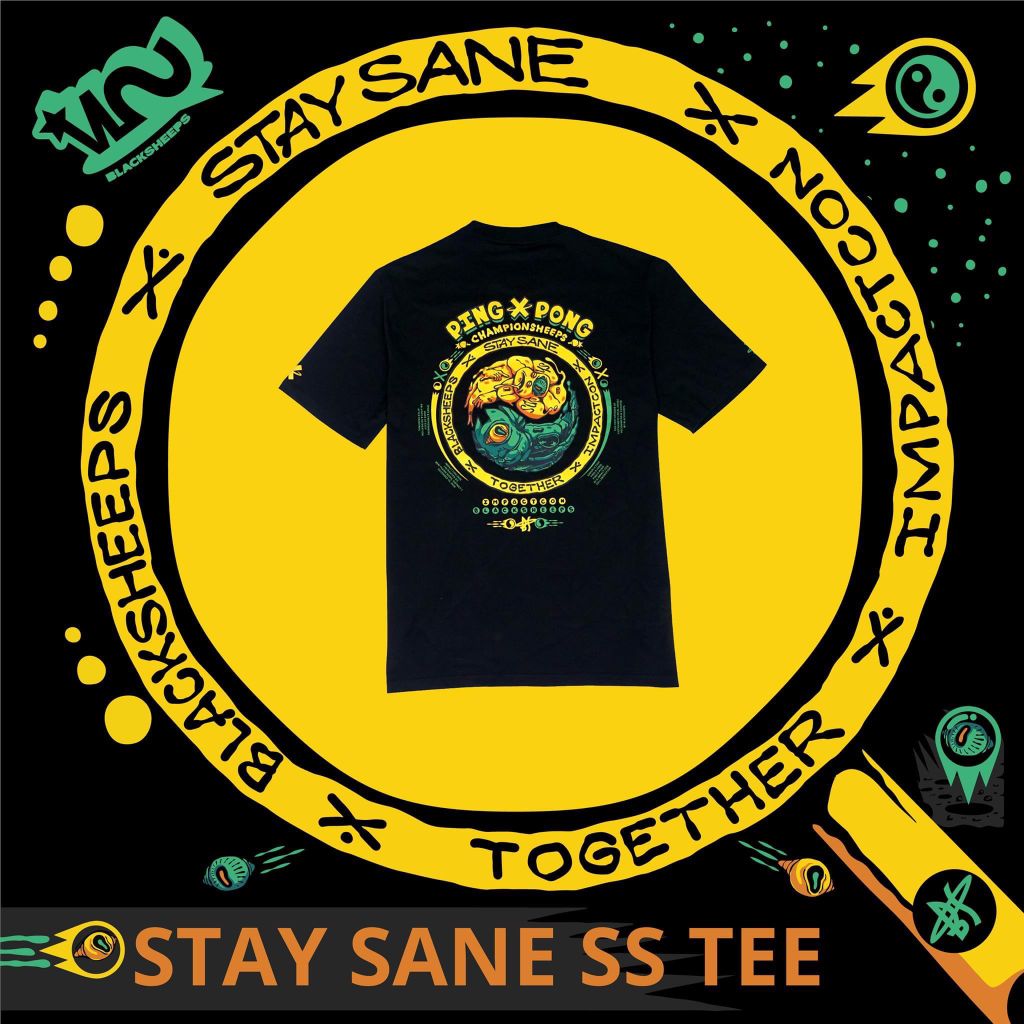  Áo Thun Unisex BLACKSHEEPS Stay Sane Ss Tee 