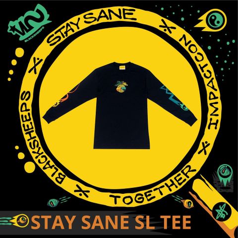  Áo Sweater Unisex BLACKSHEEPS Stay Sane Ls Tee 