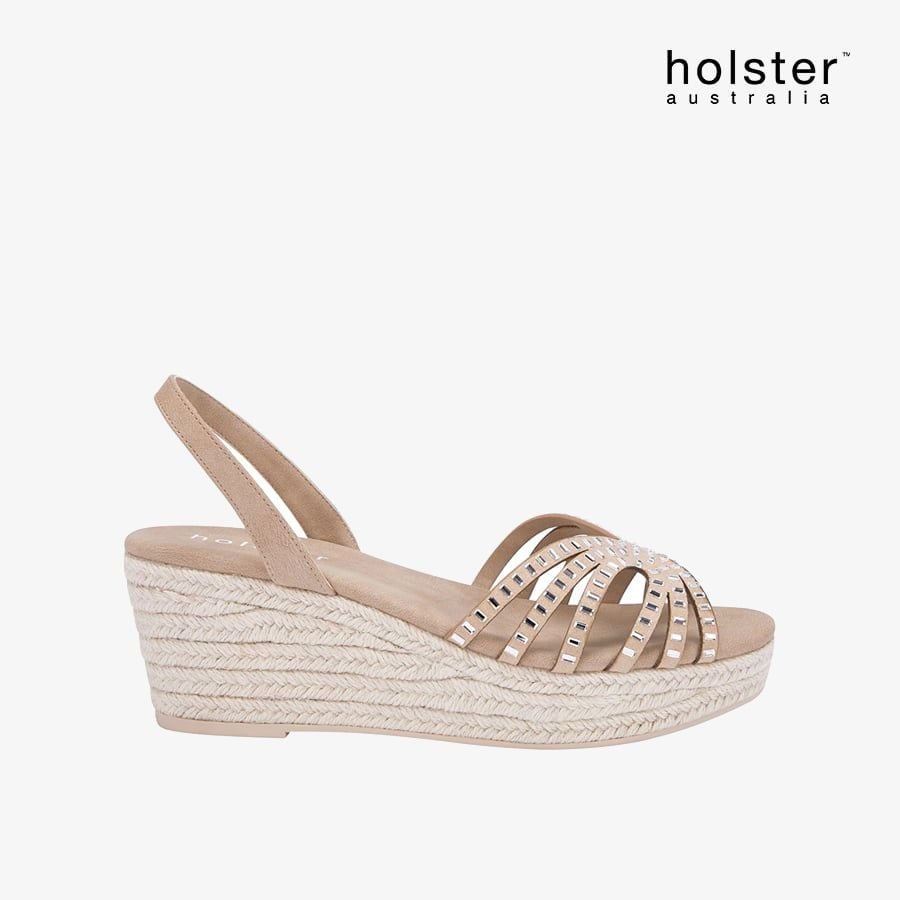  Giày Đế Xuồng Nữ HOLSTER Mermaid Espadrille  Beige 