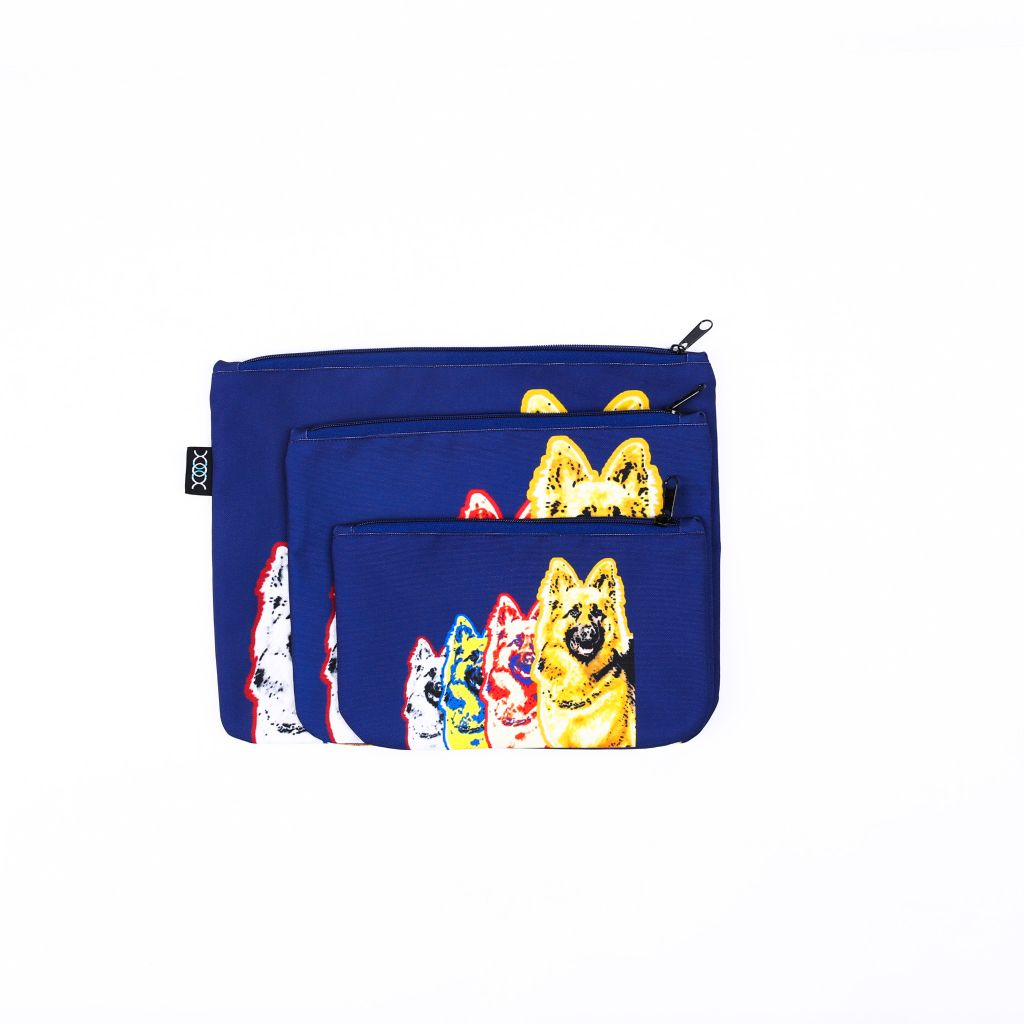  Túi XOX Zip Pockets 4 German Shepherd Navy 