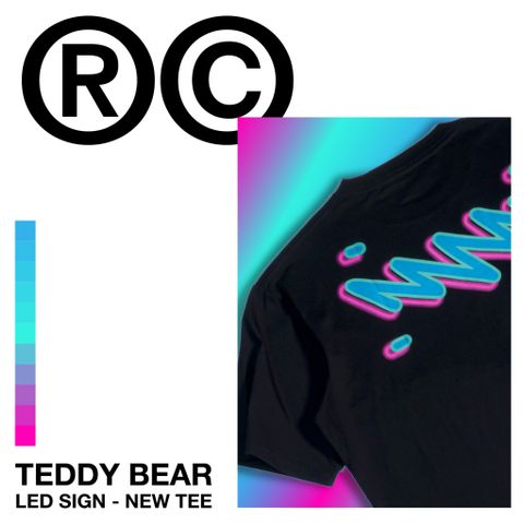  Áo Thun Unisex 5THEWAY® LED SIGN /teddy bear/ NEW TEE™ 