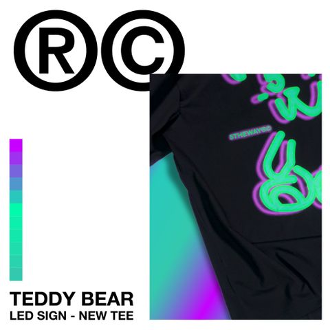  Áo Thun Unisex 5THEWAY® LED SIGN /teddy bear/ NEW TEE™ 