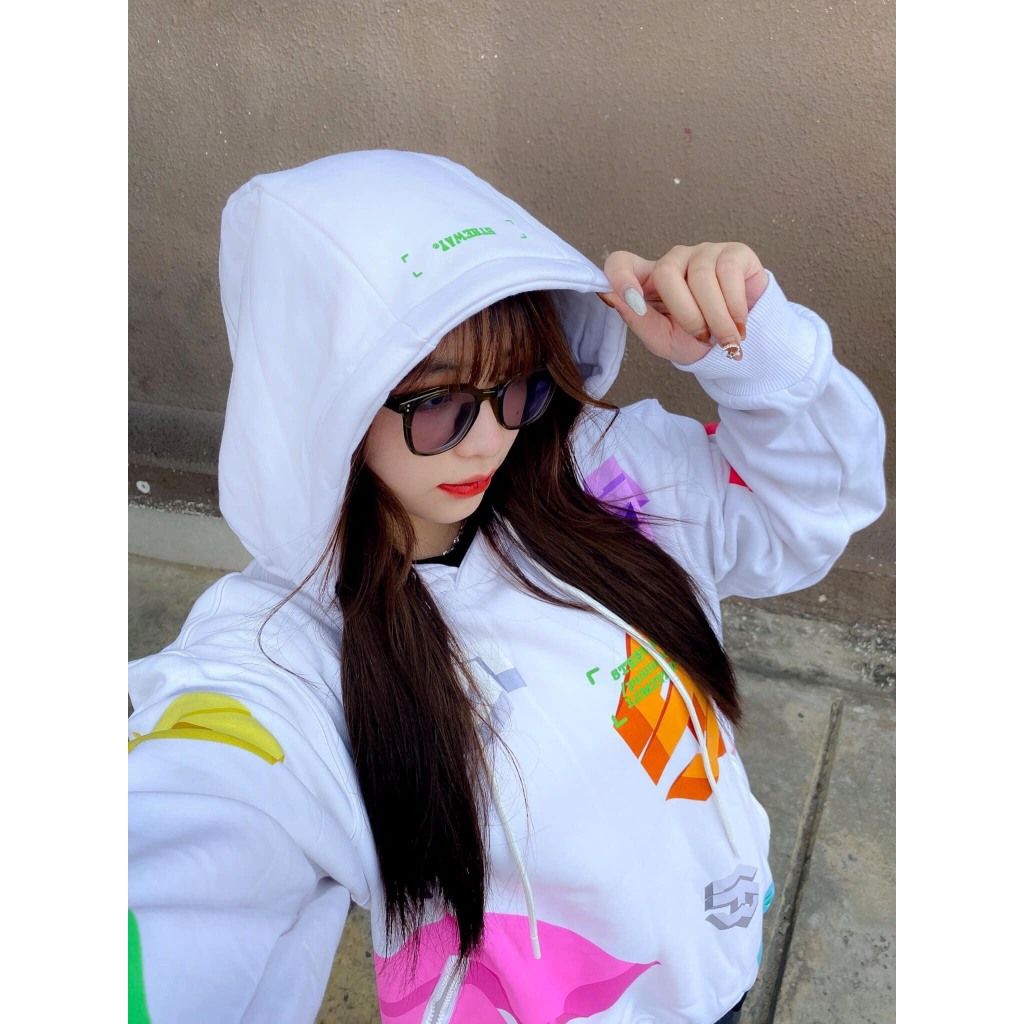  Áo Hoodie Unisex 5THEWAY® /public icon/ MULTI COLOR BIG LOGO SQUARE HOODIE™ 