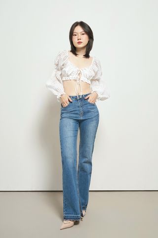  Quần Jeans Nữ DOTTIE Loe Xẻ Lai - Q0046 